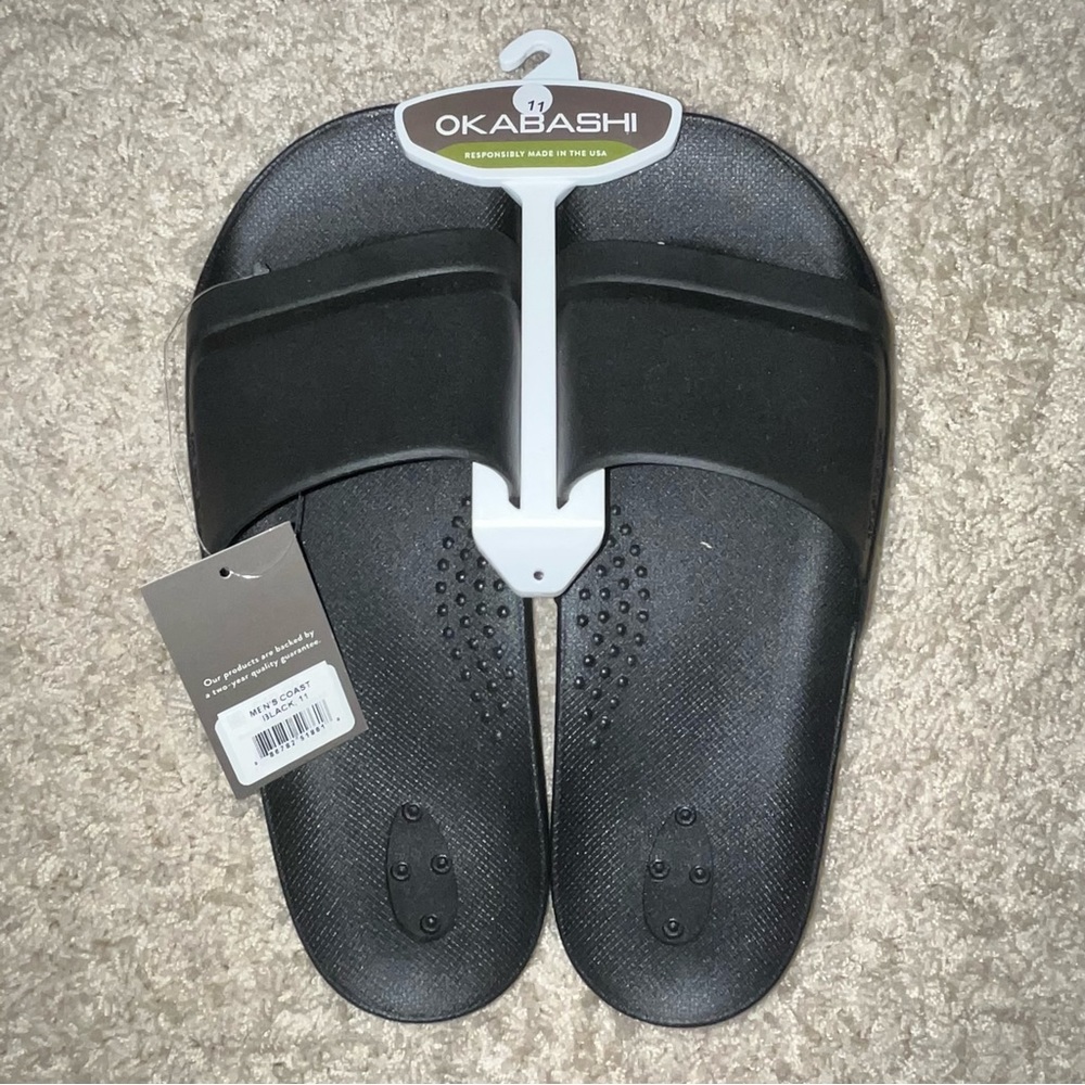 Mens Black Slides